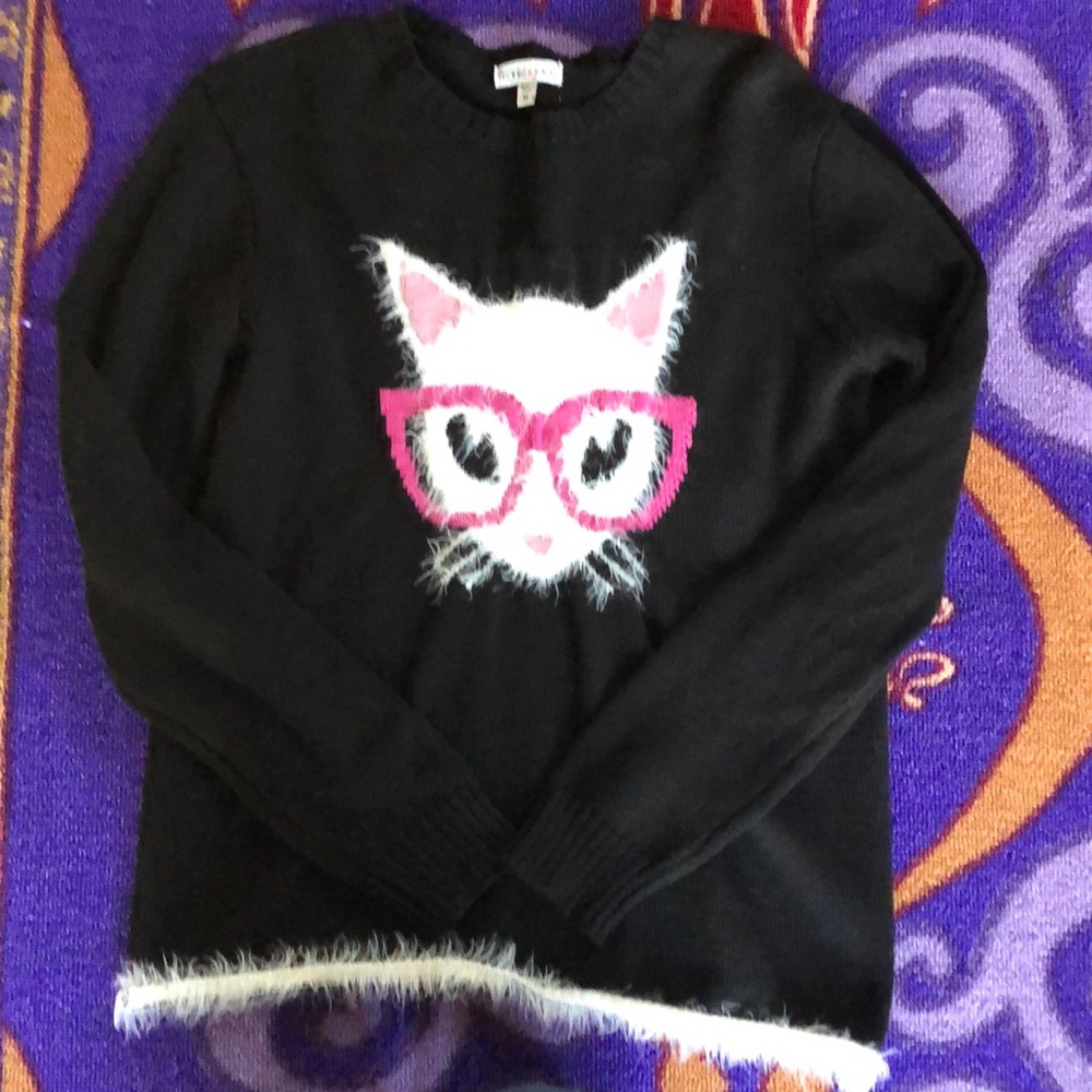 Girls Franki and Jack Cat Sweater